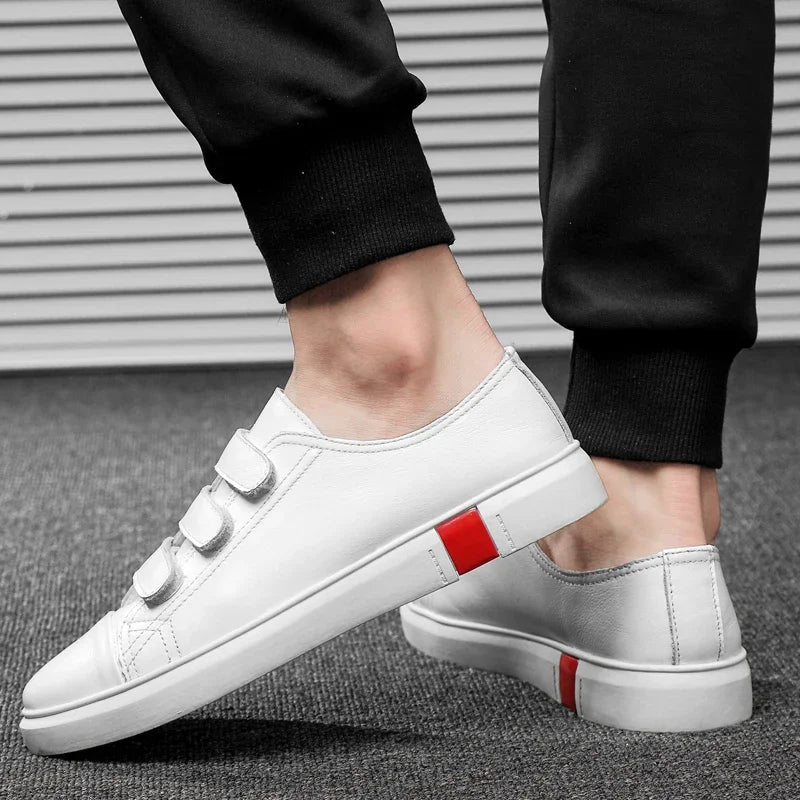 Sneakers Cuir Véritable Homme Style Coréen – CLEVI Paris