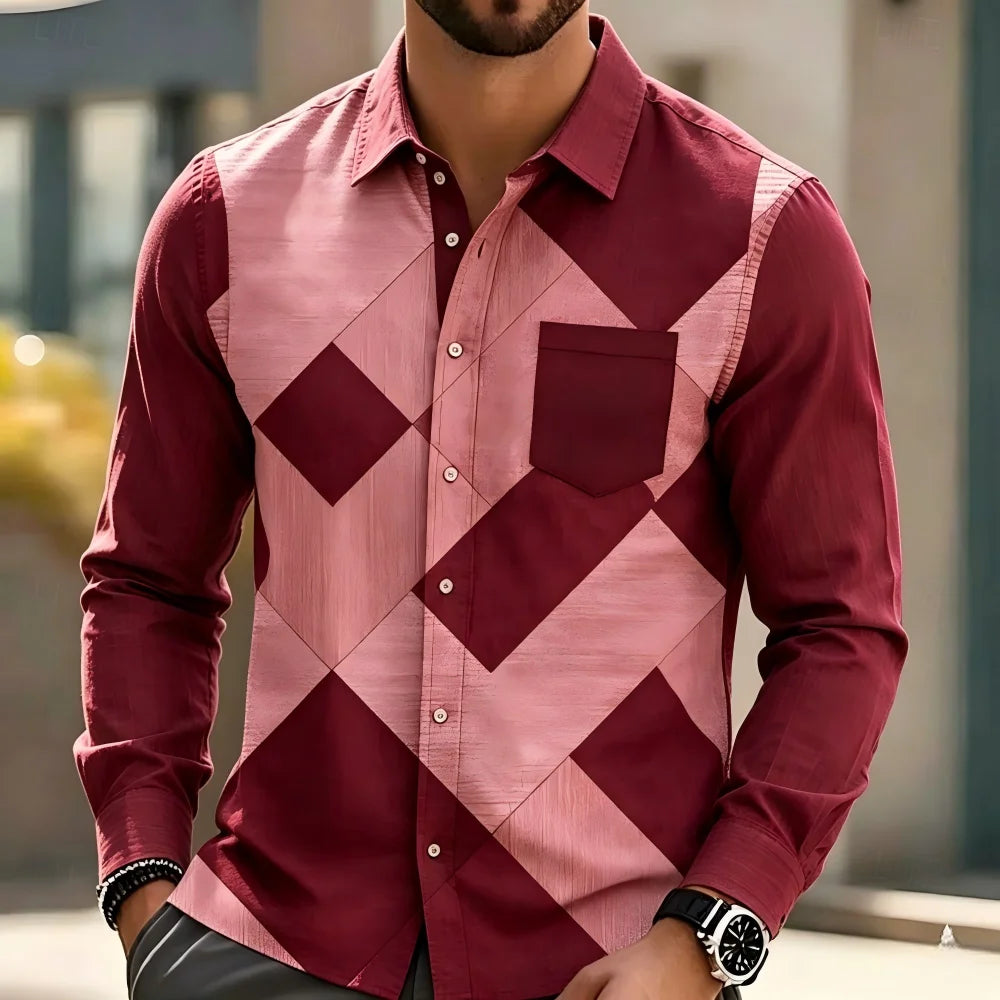 Chemise homme patchwork à carreaux – CLEVI Paris