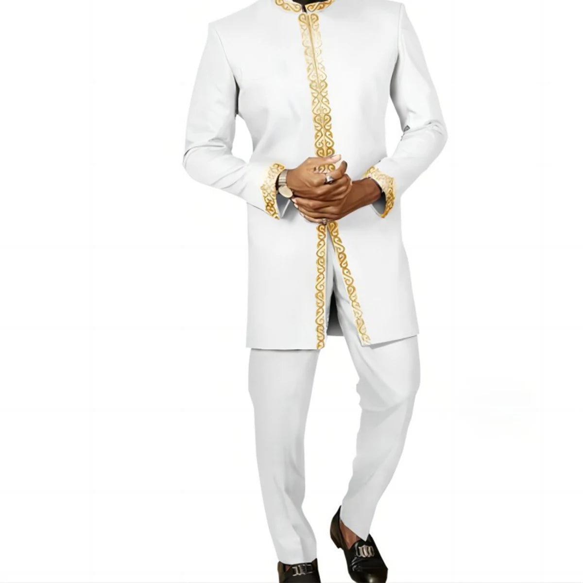 Costume Africain Homme 2 Pièces Kaftan – CLEVI Paris