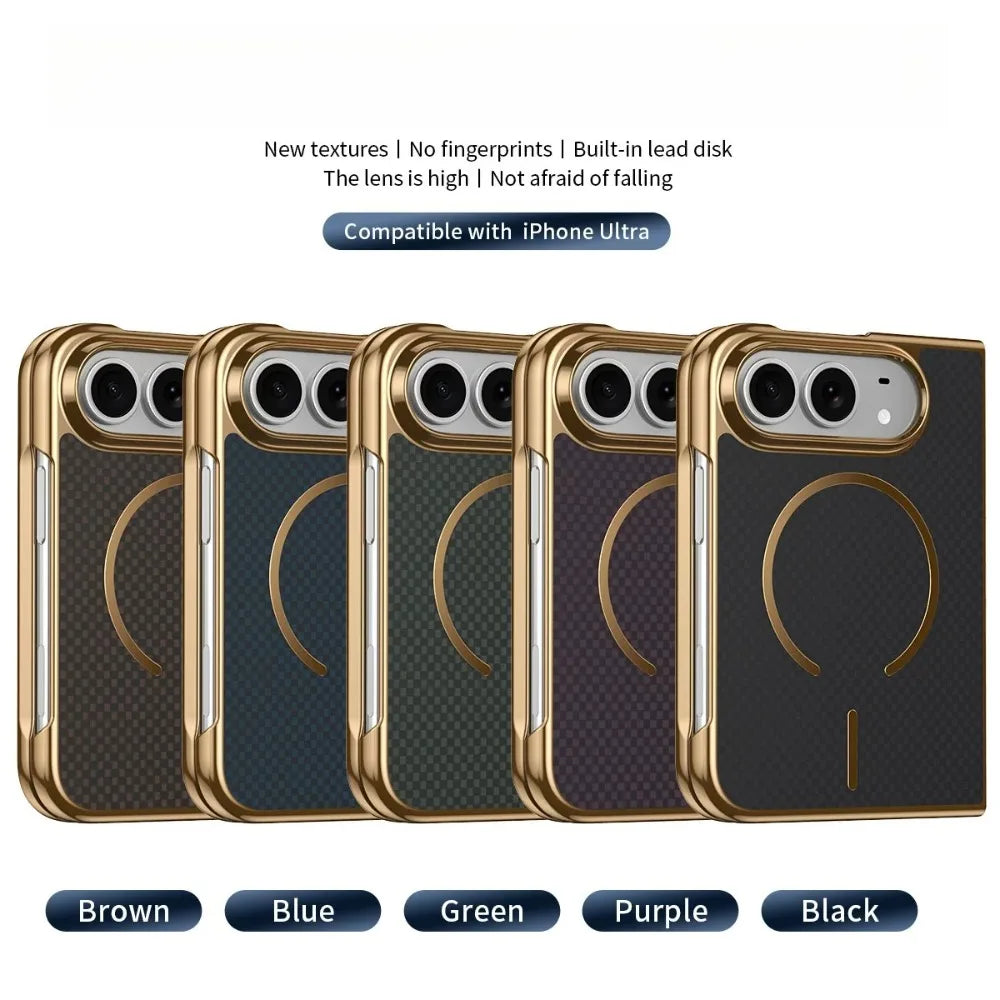 Coque iPhone Duo MagSafe motif carbone – CLEVI Paris
