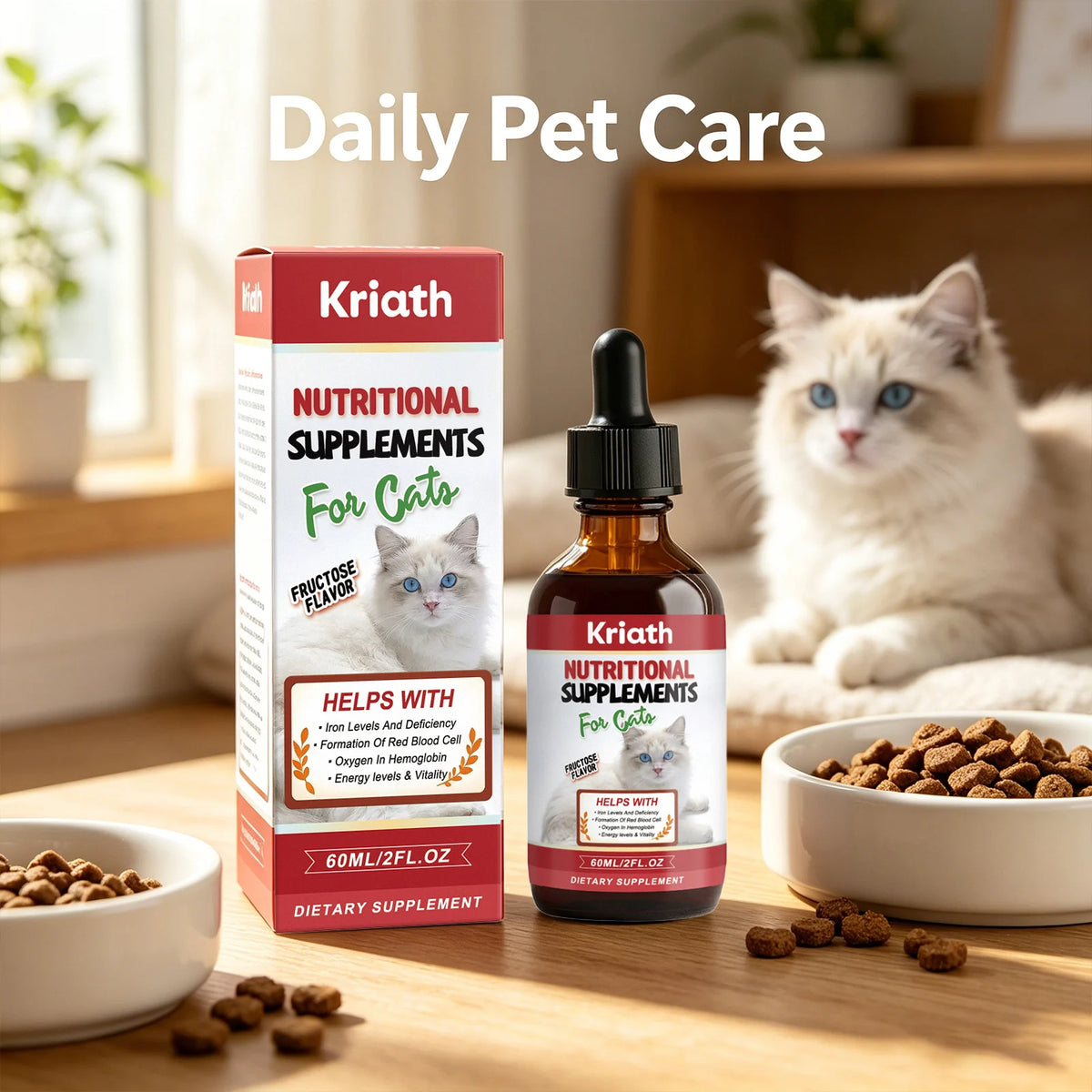 Complément liquide pour chat KRIATH 60 ml – CLEVI Paris