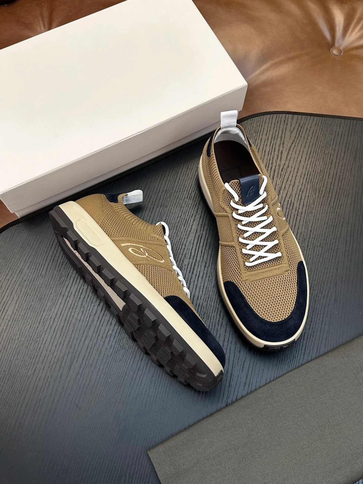Sneakers Homme Cuir Véritable Imprimé Respirant Casual Sport EU 38-46 – CLEVI Paris