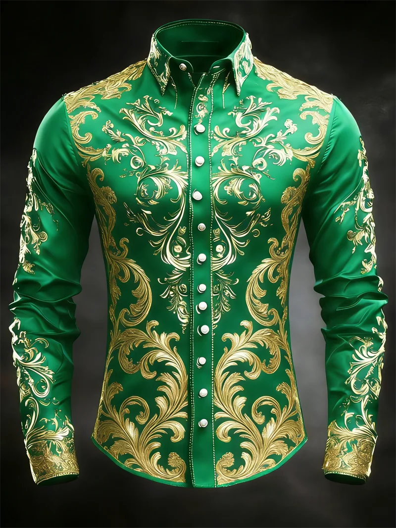 Chemise Homme Imprimé Branche 3D – CLEVI Paris
