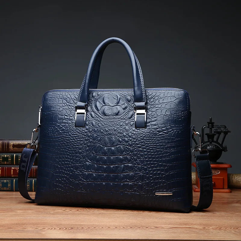 Serviette PU Motif Croco Homme Ordinateur 14" Business 720g – CLEVI Paris