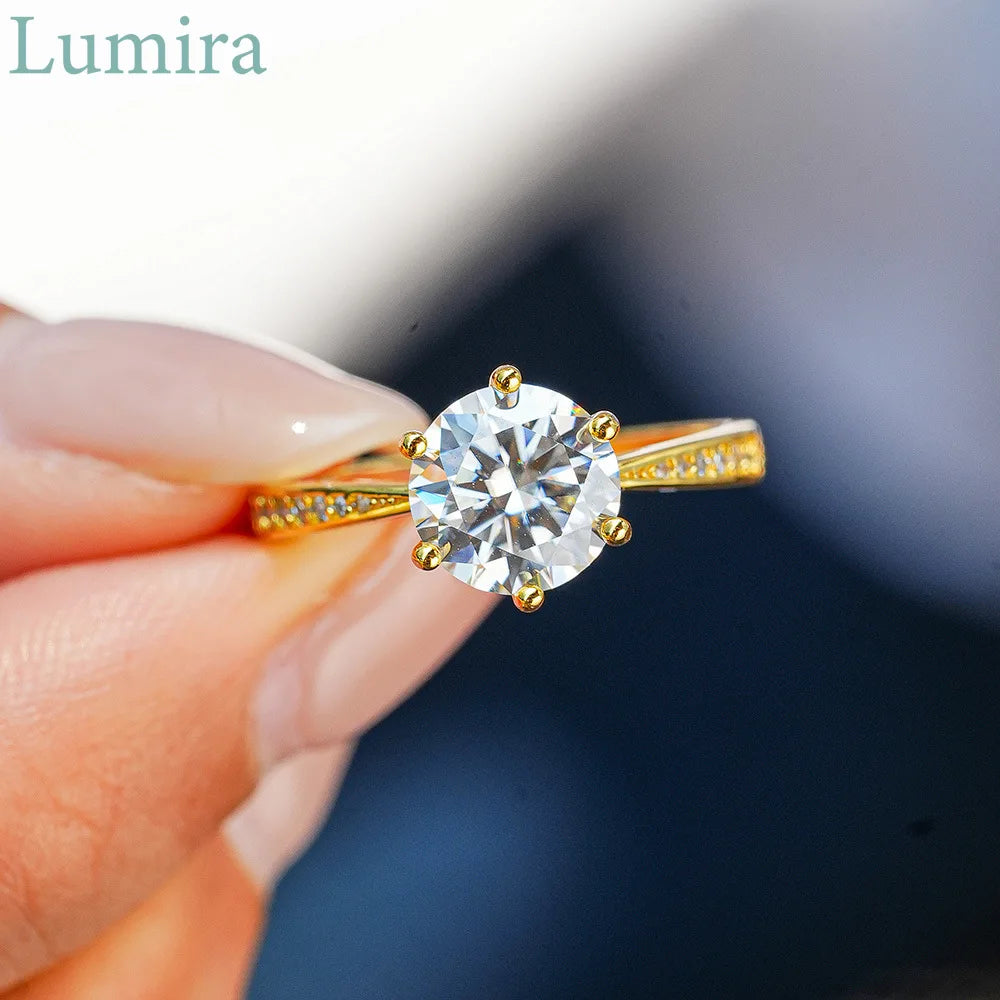 Bague Femme Moissanite 2 Carats Or 18K – CLEVI Paris
