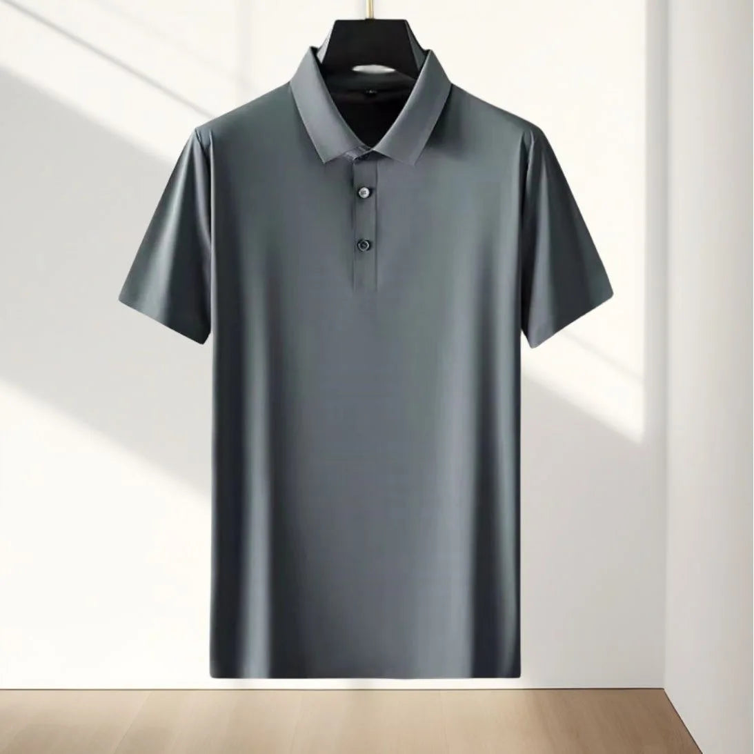 Ensemble 2 Pièces Homme T-shirt Col V Ice Silk + Pantalon Long Été Grande Taille KOLMAKOV – Bleu Marine & Gris, M à 5XL – CLEVI Paris