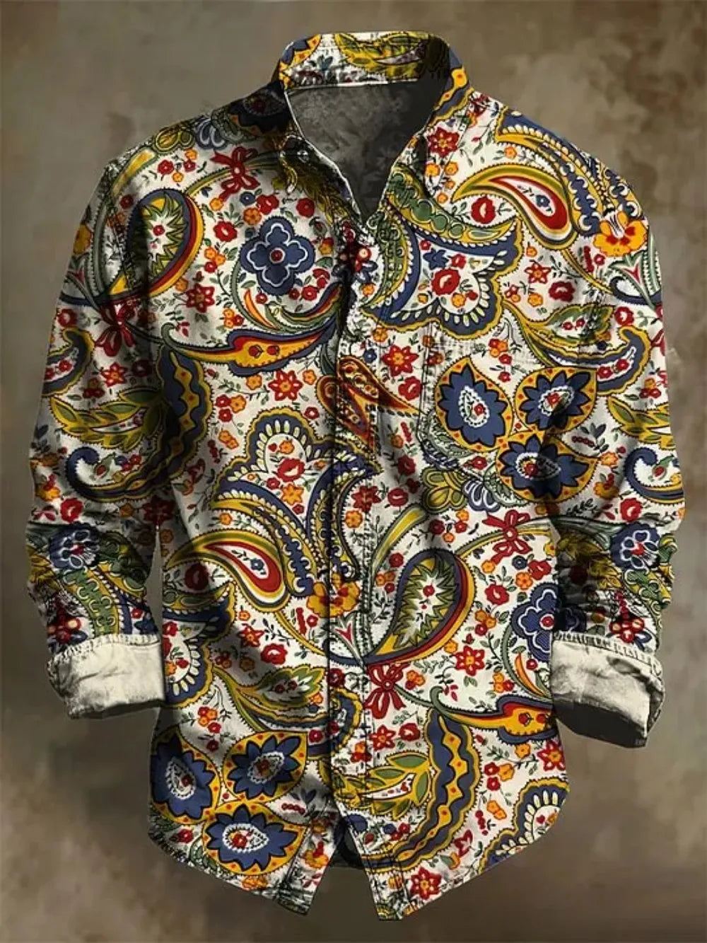 Chemise homme en lin imprimée – CLEVI Paris