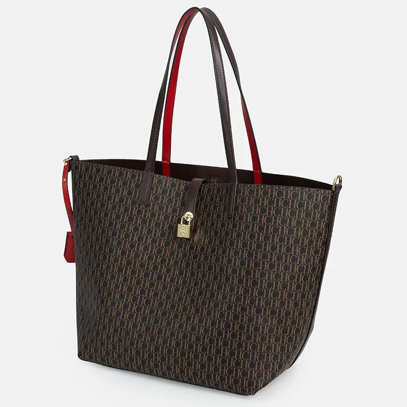 Sac Seau Simili Cuir Grande Capacité Femme Fermoir 45x29cm – CLEVI Paris