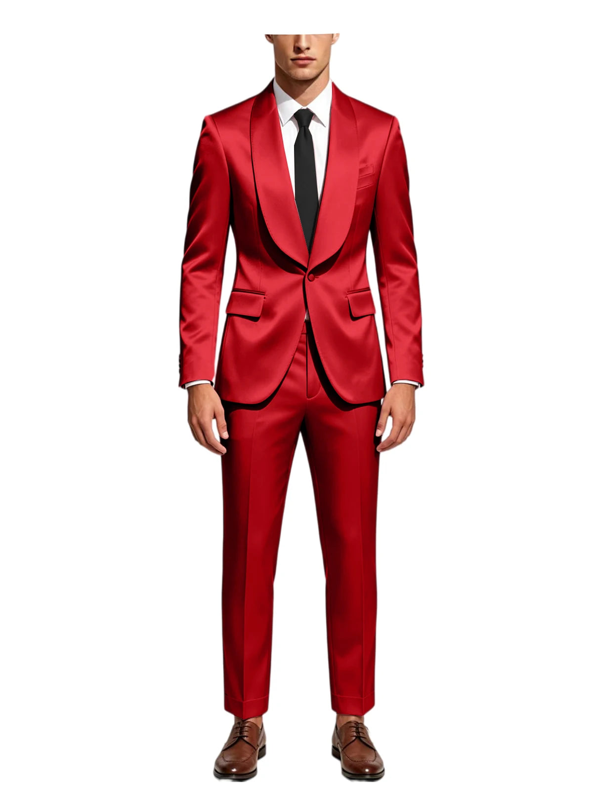Smoking homme 2 pièces en satin – CLEVI Paris