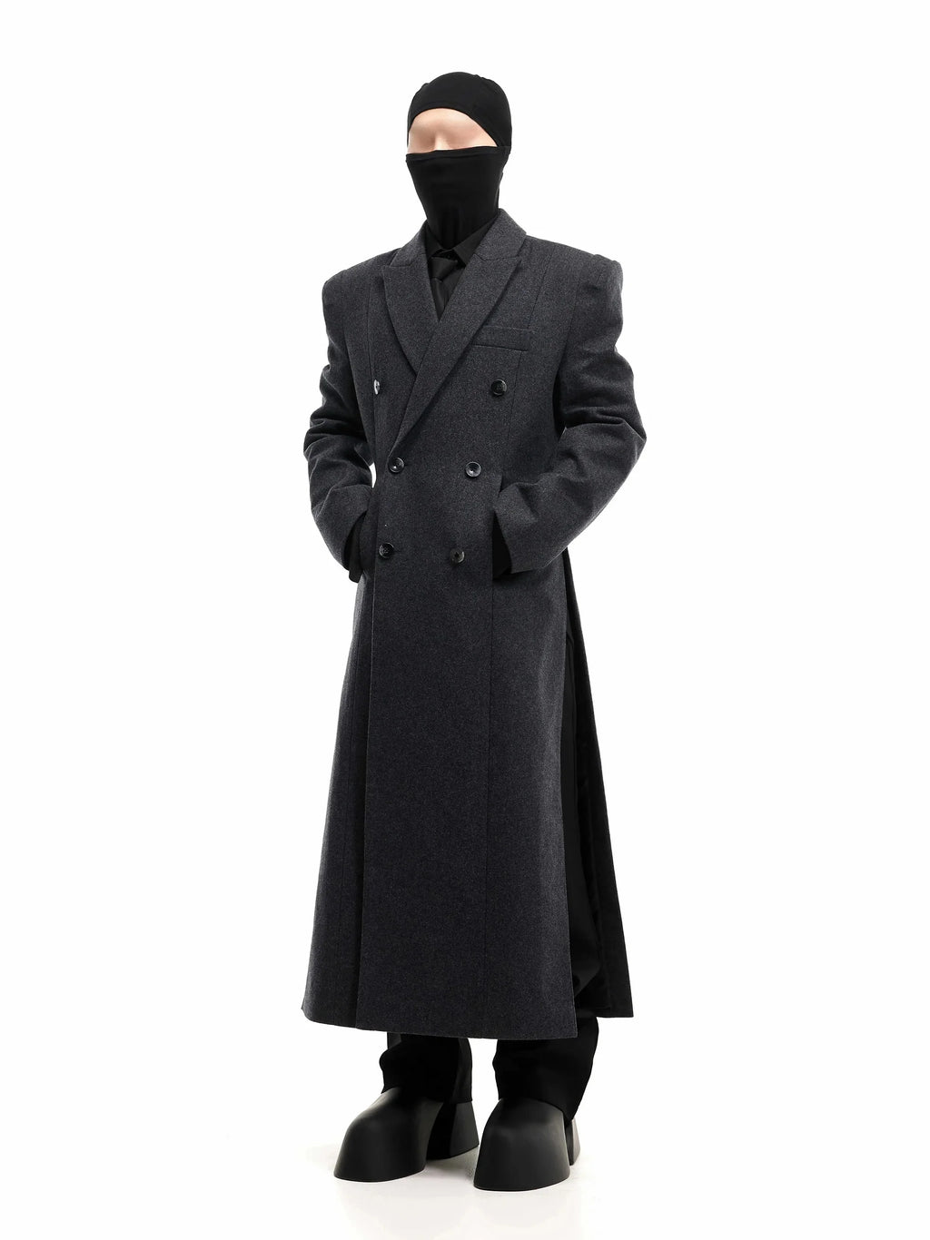 Manteau long laine mélangée homme – CLEVI Paris
