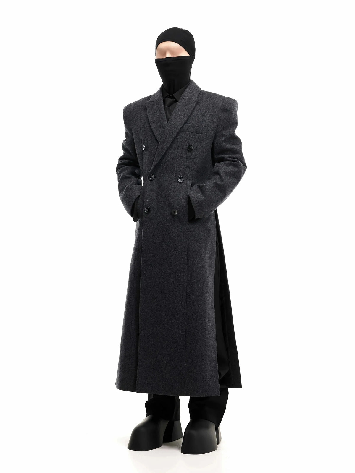 Manteau long laine mélangée homme – CLEVI Paris