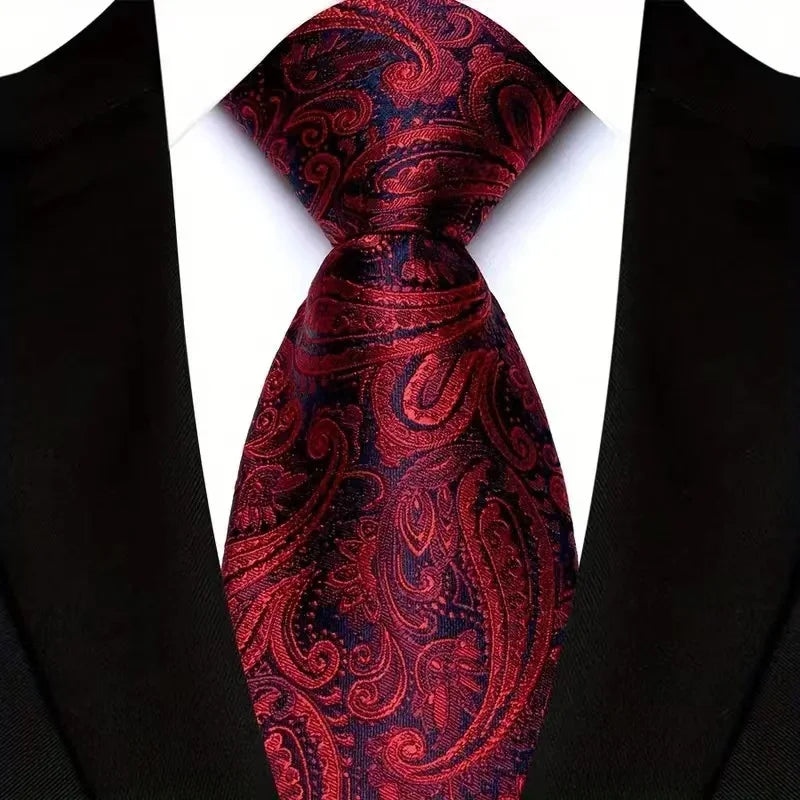 Cravate homme motif cachemire en polyester – CLEVI Paris