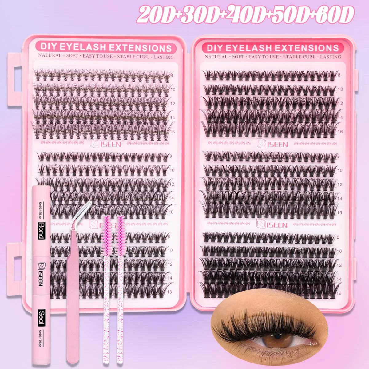 Kit de cils en grappes DIY ISEEN – CLEVI Paris