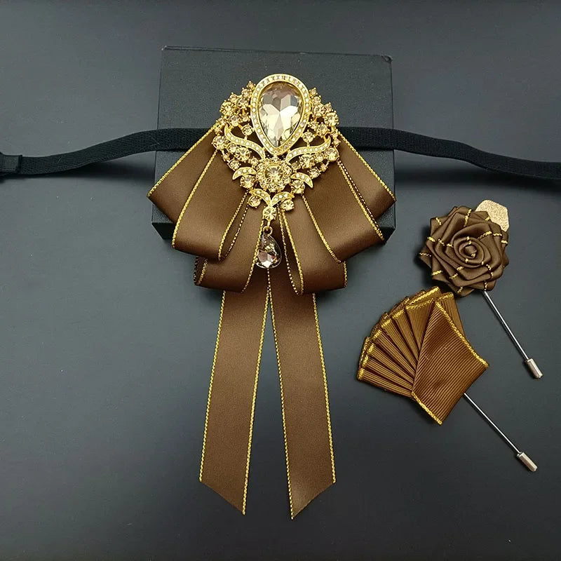 Ensemble nœud papillon 3 pièces, fleurs – CLEVI Paris