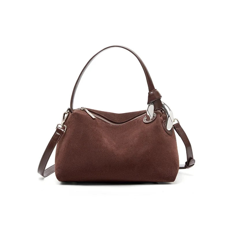 Sac à Main Femme Cuir Nubuck Bandoulière – CLEVI Paris