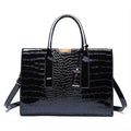 Sac Croisé Cuir Véritable Motif Alligator 3 Poches – CLEVI Paris