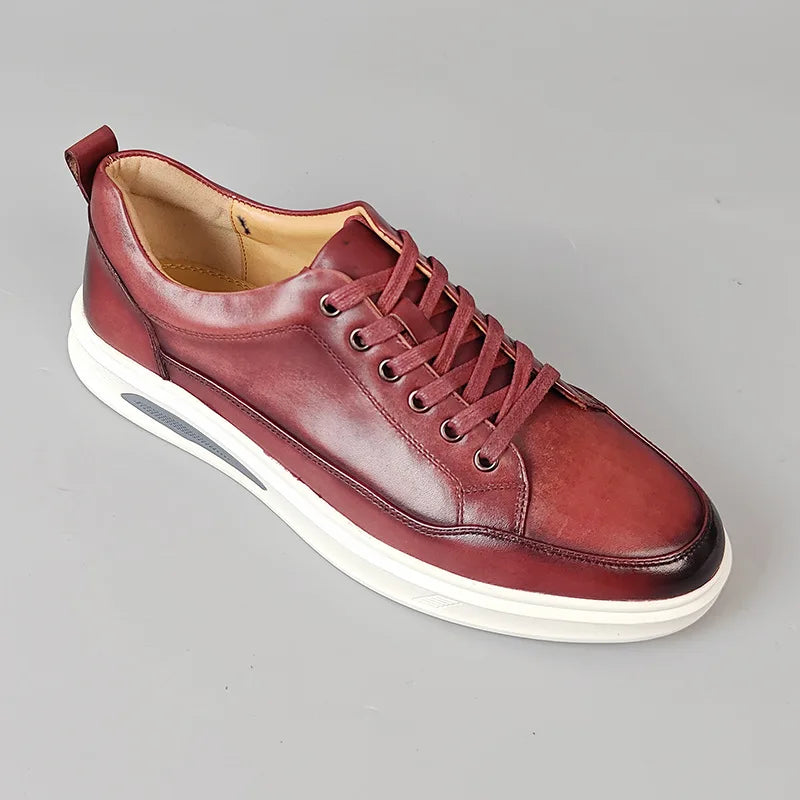 Sneakers en cuir à lacets pour homme – CLEVI Paris