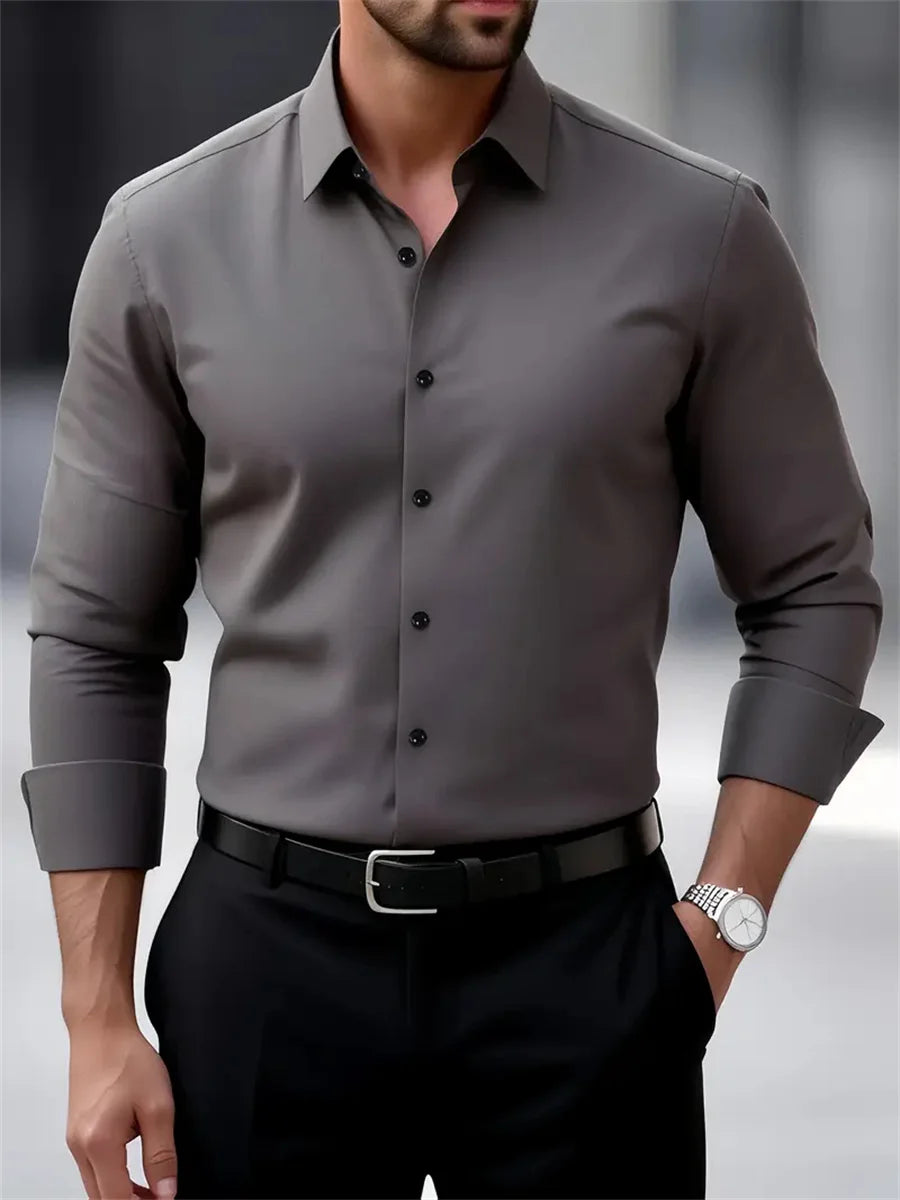 Chemise Homme en Polyester et Élasthanne – CLEVI Paris