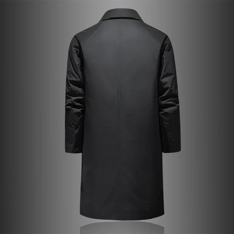Manteau long homme en duvet de canard – CLEVI Paris