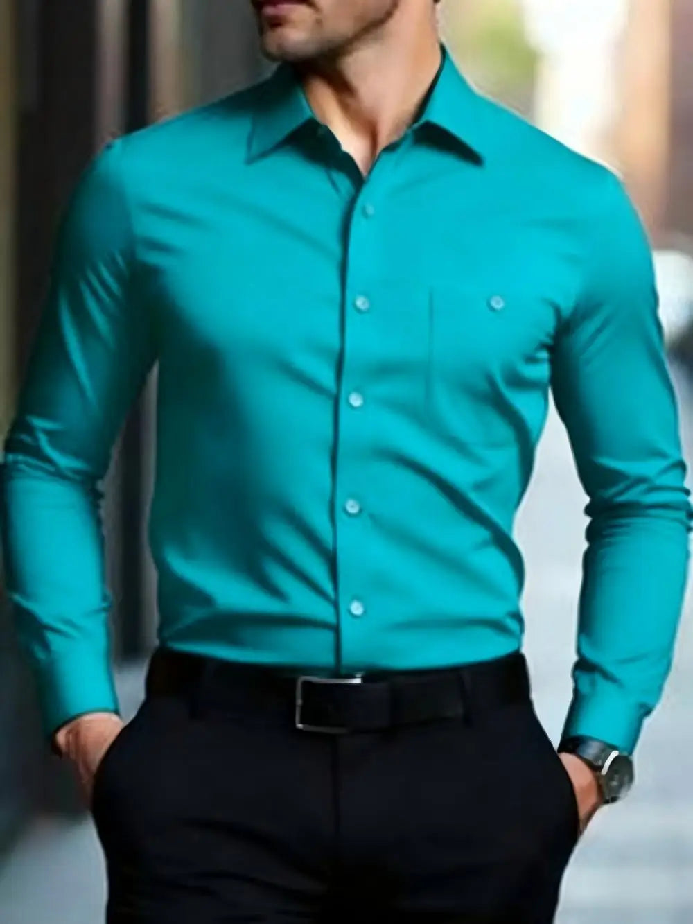 Chemise homme unie élégante – CLEVI Paris