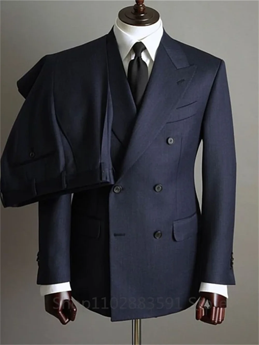 Smoking homme croisé bleu marine – CLEVI Paris