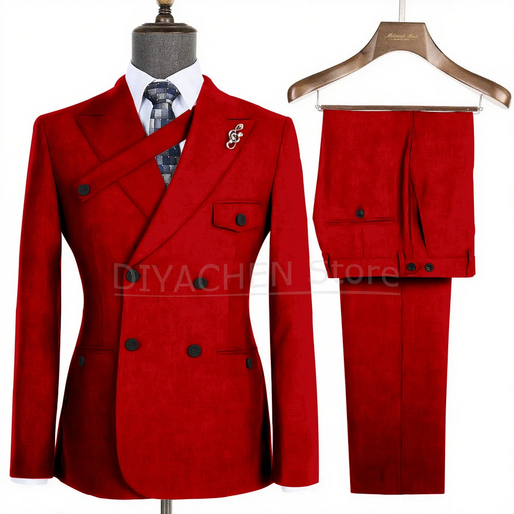 Costume homme croisé à revers pointus – CLEVI Paris