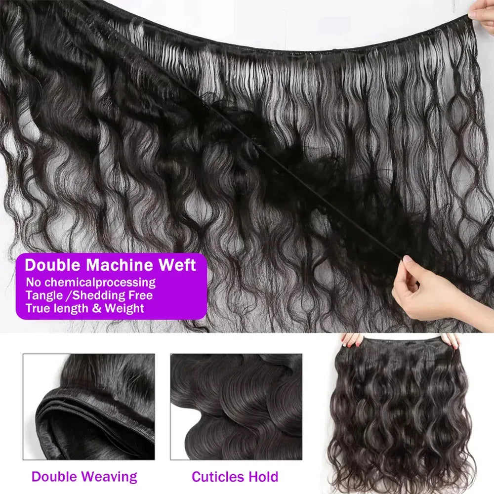 Tissage Body Wave Remy Hair Brésilien Noir Naturel – CLEVI Paris
