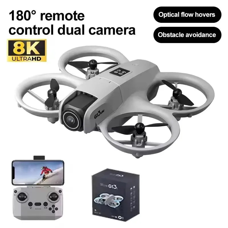 Drone GT3 MAX Double Caméra 6K/8K GPS WiFi FPV – Objectif 180° Évitement Obstacles Retour Auto 20 Min – CLEVI Paris