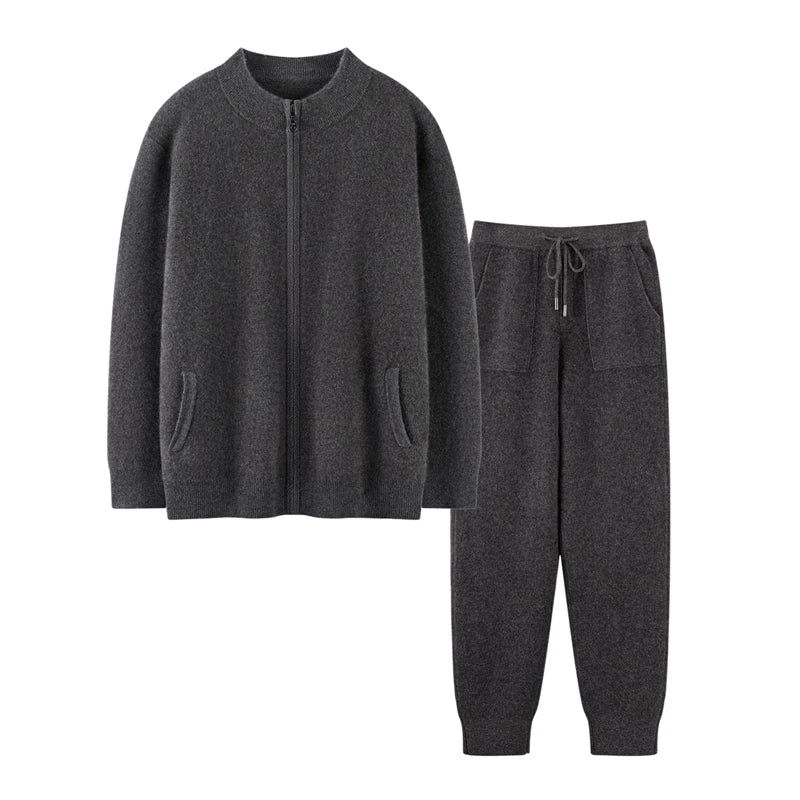 Ensemble homme en cachemire zippé – CLEVI Paris