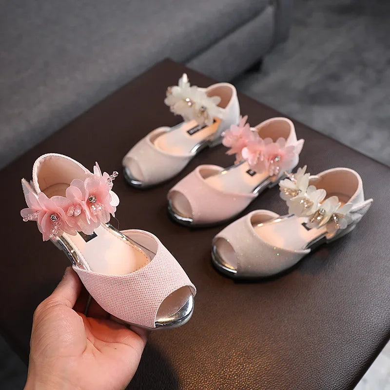 Chaussures fille à fleurs et strass – CLEVI Paris