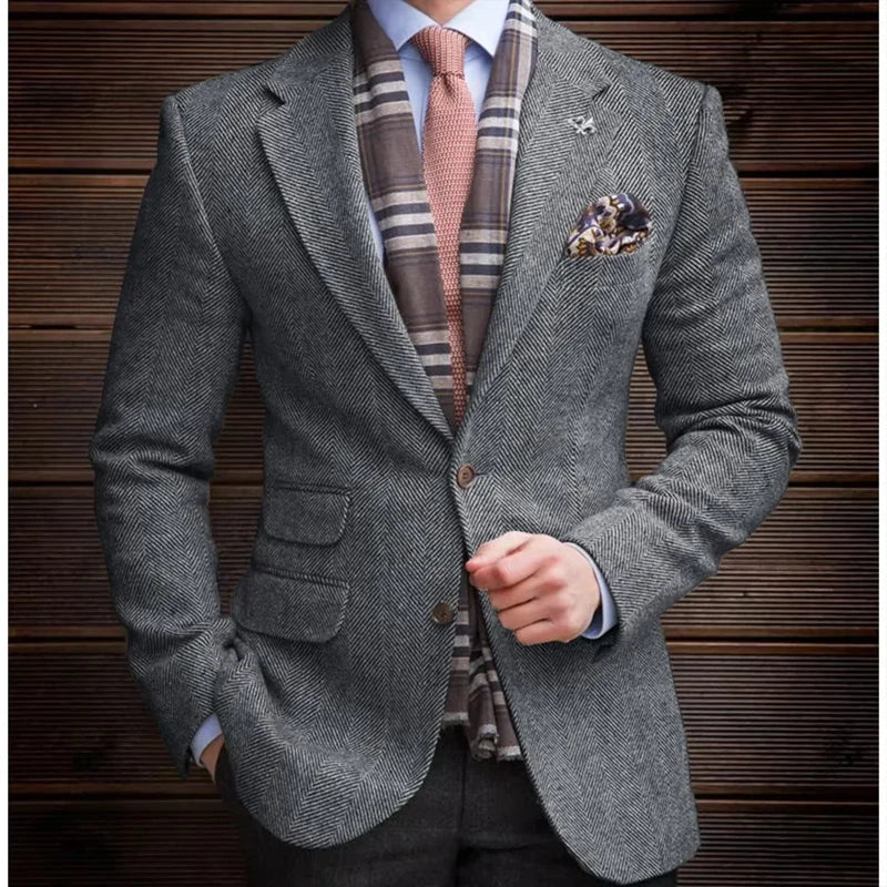 Blazer à chevrons homme – CLEVI Paris