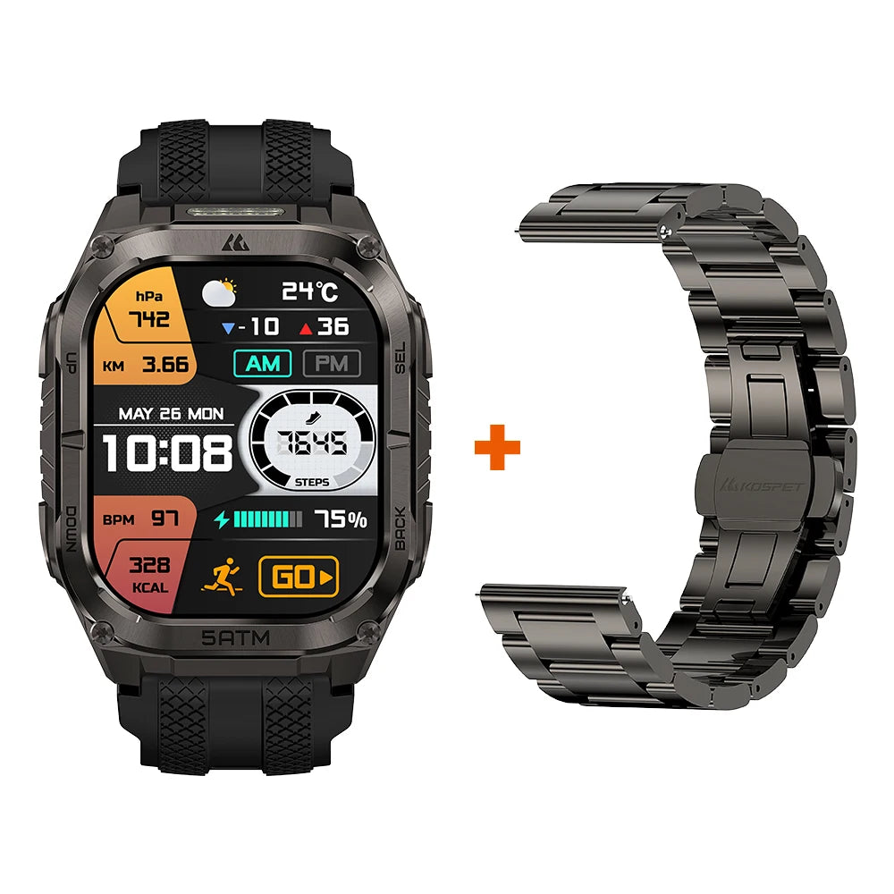 Montre KOSPET TANK M4C GPS et lampe LED – CLEVI Paris