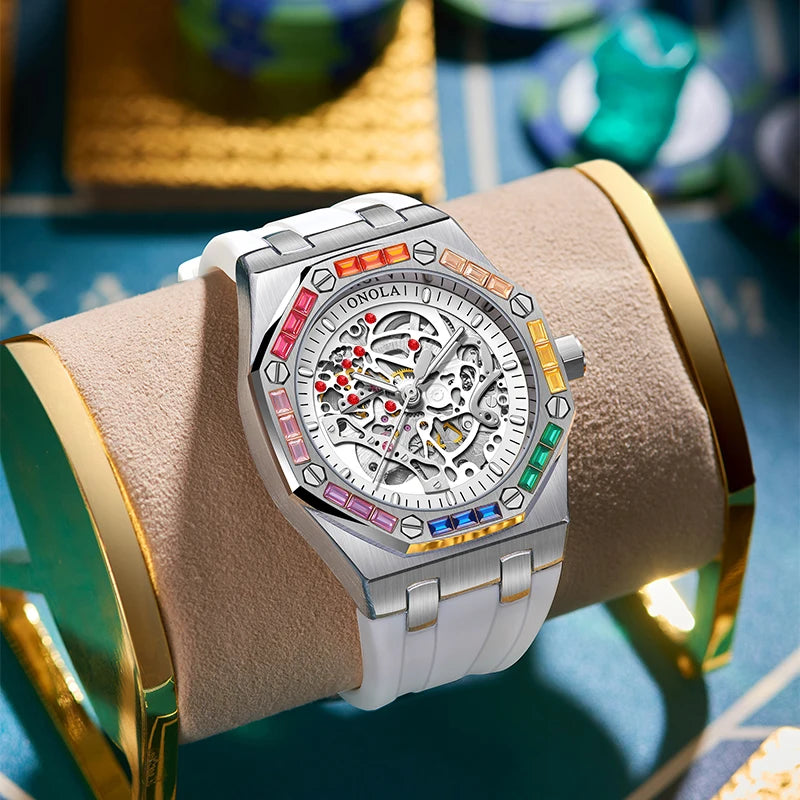 ONOLA ON3834D – Montre Automatique Homme | Style Militaire, Lumineux, Étanche 3 Bar