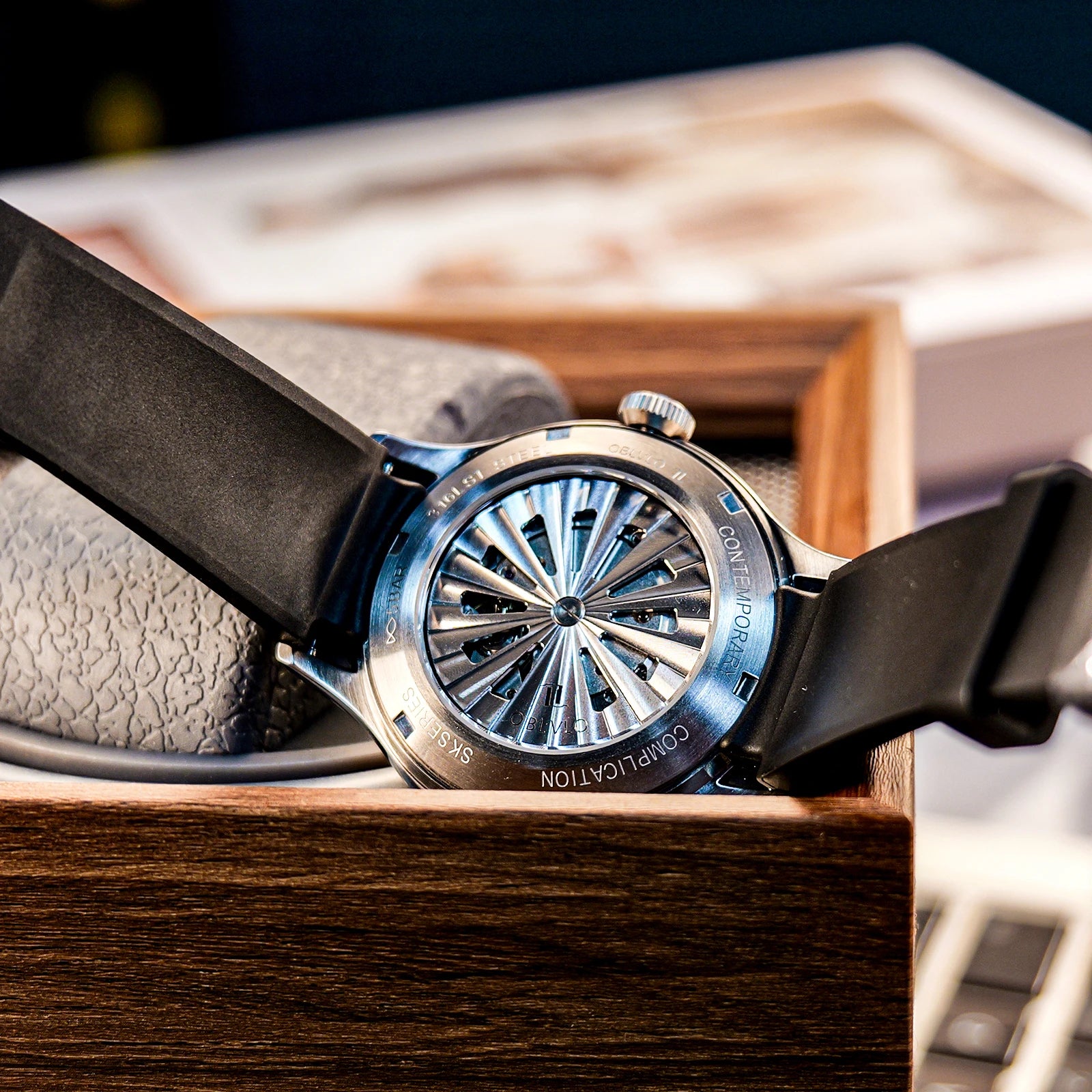 Montre Homme Automatique Trisome Étoile Planète Super Lumineux Oblvlo – CLEVI Paris