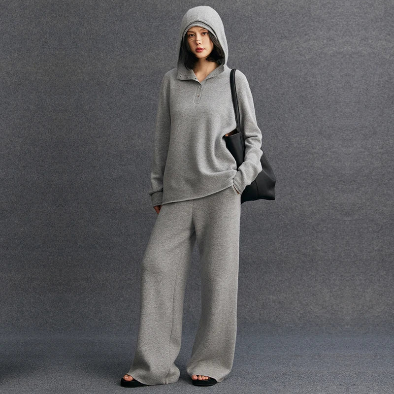 Pull à capuche ou pantalon cachemire femme – CLEVI Paris