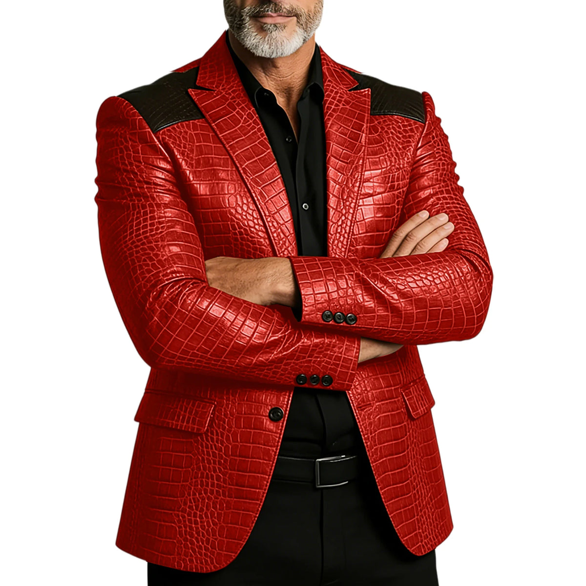 Blazer effet crocodile homme – CLEVI Paris