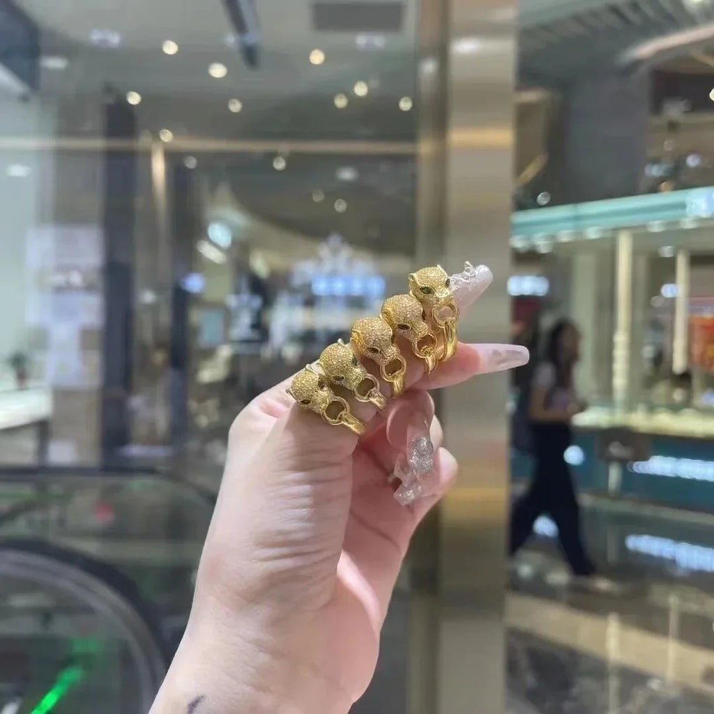 Bague Tête de Léopard Plaqué Or 18K Unisexe – CLEVI Paris