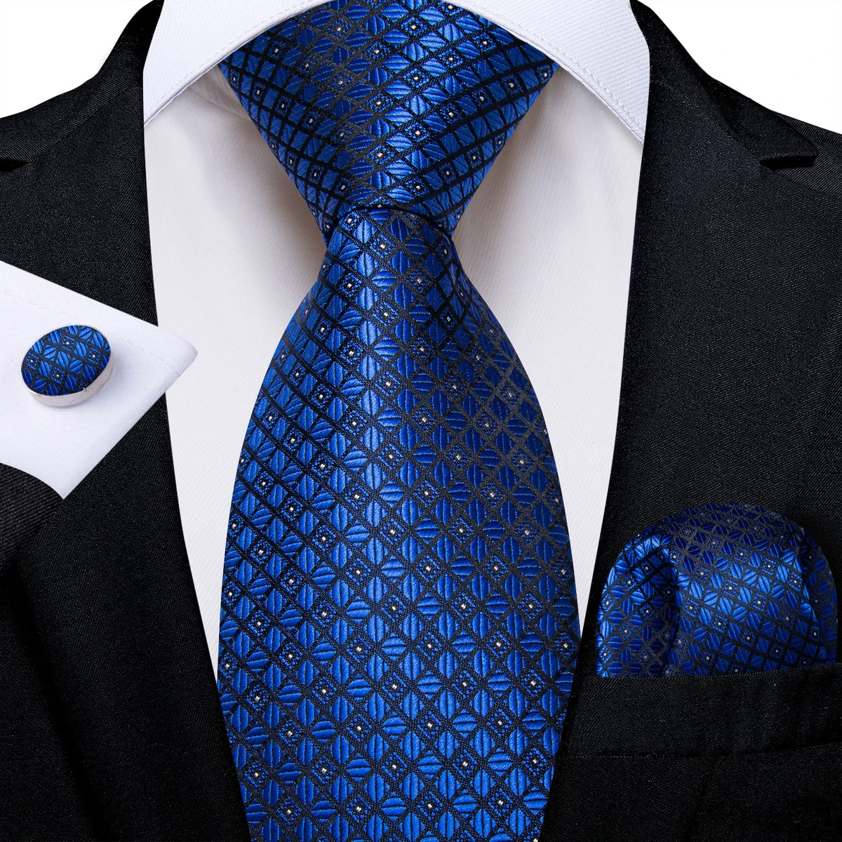Coffret cravate homme paisley, pochette et boutons – CLEVI Paris