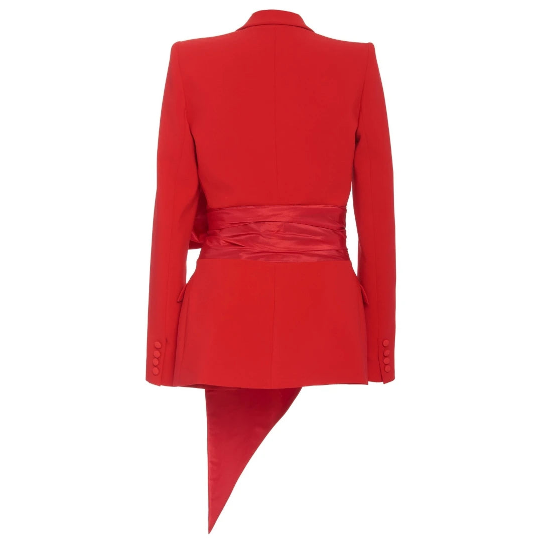 Tailleur 2 Pièces Femme Blazer Pantalon Grand Nœud 7 Coloris – CLEVI Paris