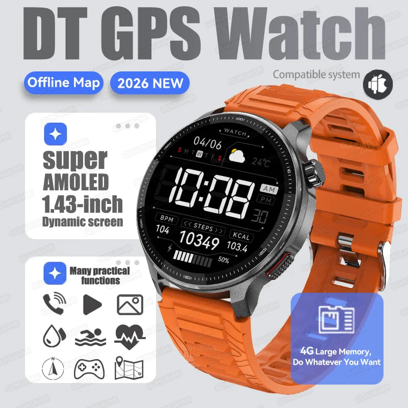 Montre GPS DTG6 AMOLED cartes hors ligne – CLEVI Paris