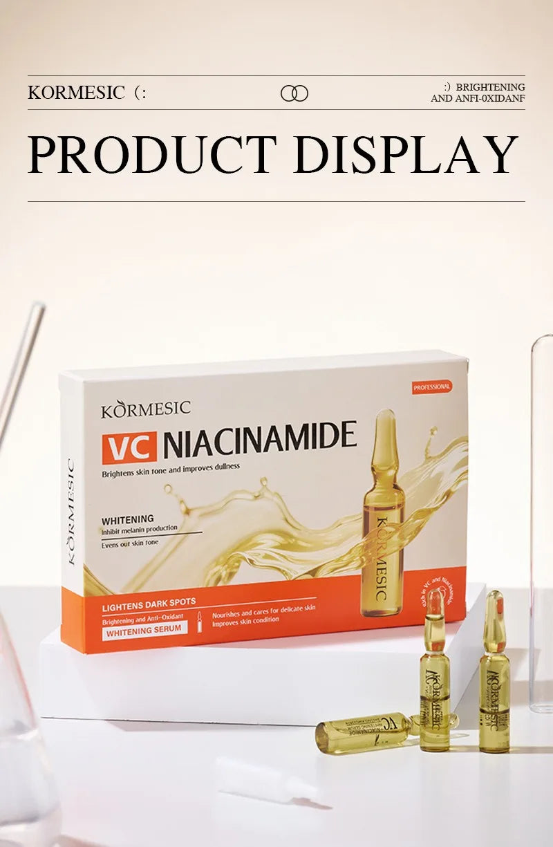 Set Ampoules Sérum Vitamine C & Niacinamide – Hydratant, Éclaircissant & Anti-Rides – CLEVI Paris