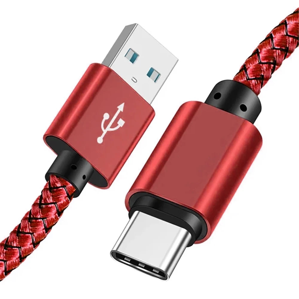 Câble USB-A vers USB-C Nylon Tressé Charge Rapide 1m 2m 3m – CLEVI Paris