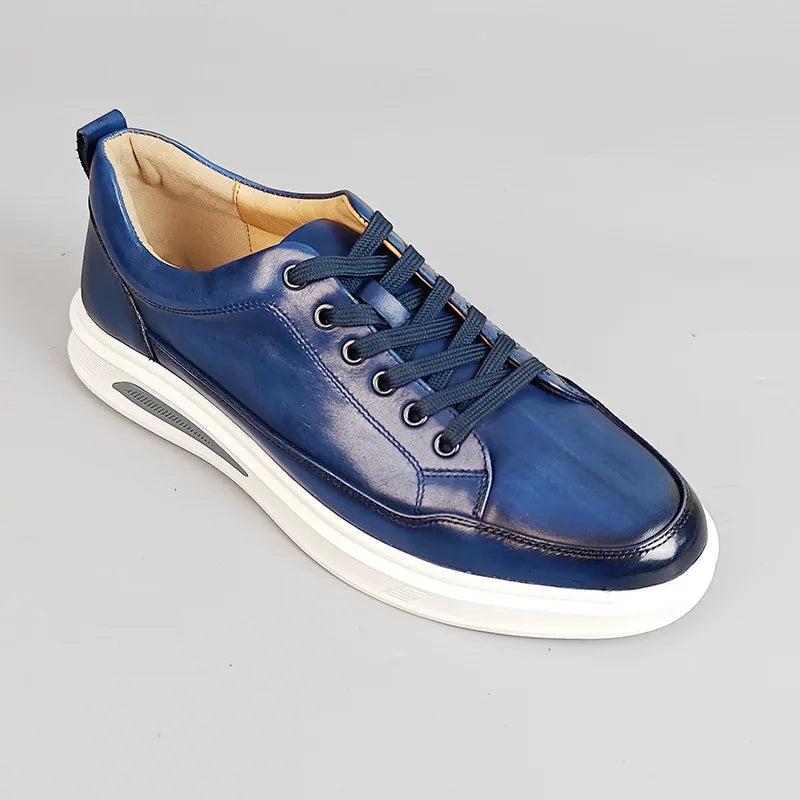 Sneakers en cuir à lacets pour homme – CLEVI Paris