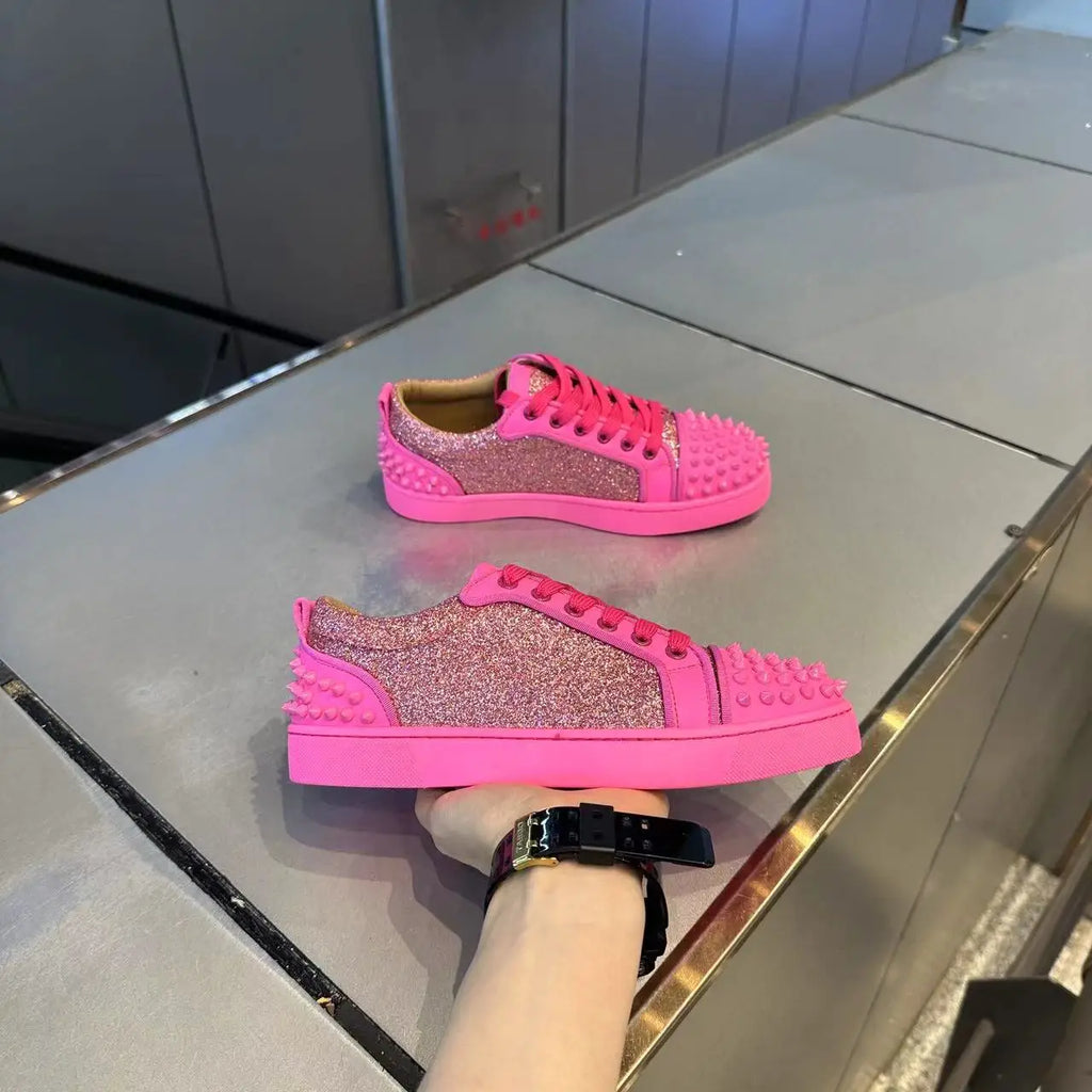 Sneakers Plates Punk Rivets Microfibre Unisexe – CLEVI Paris