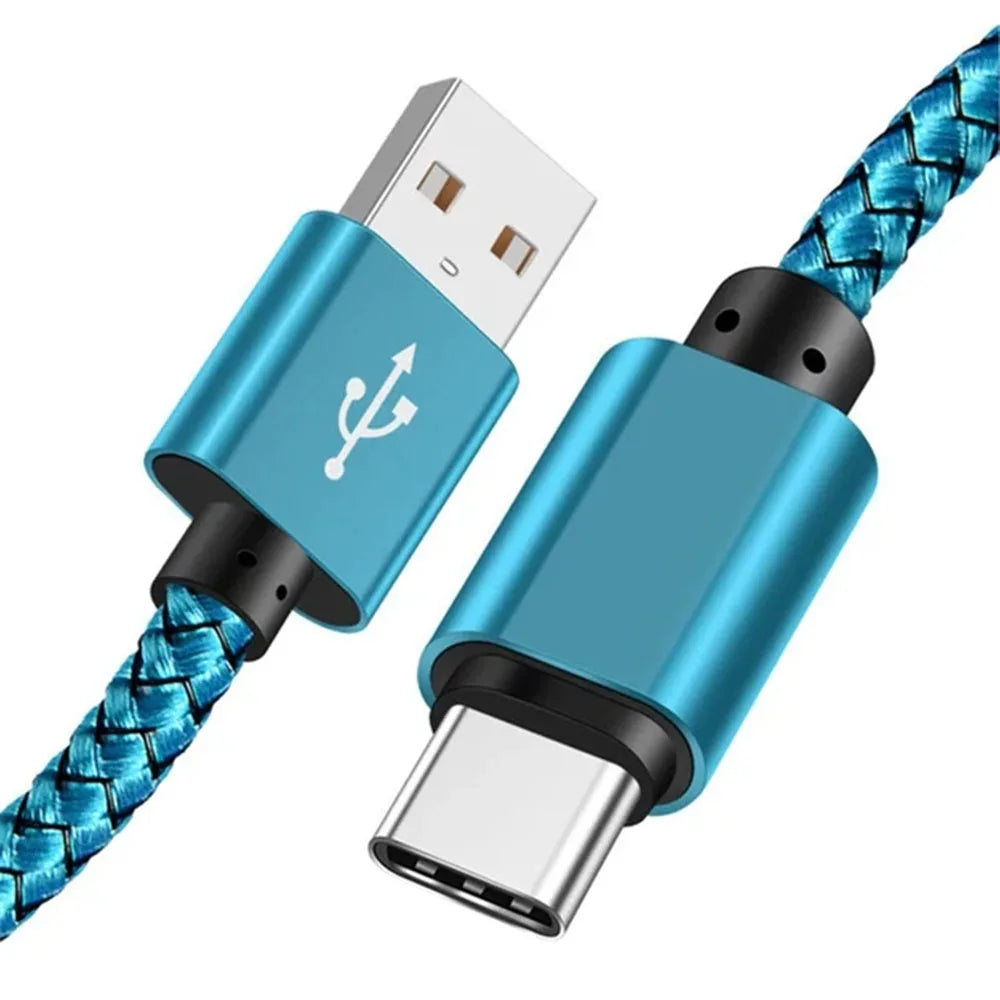 Câble USB-A vers USB-C Nylon Tressé Charge Rapide 1m 2m 3m – CLEVI Paris
