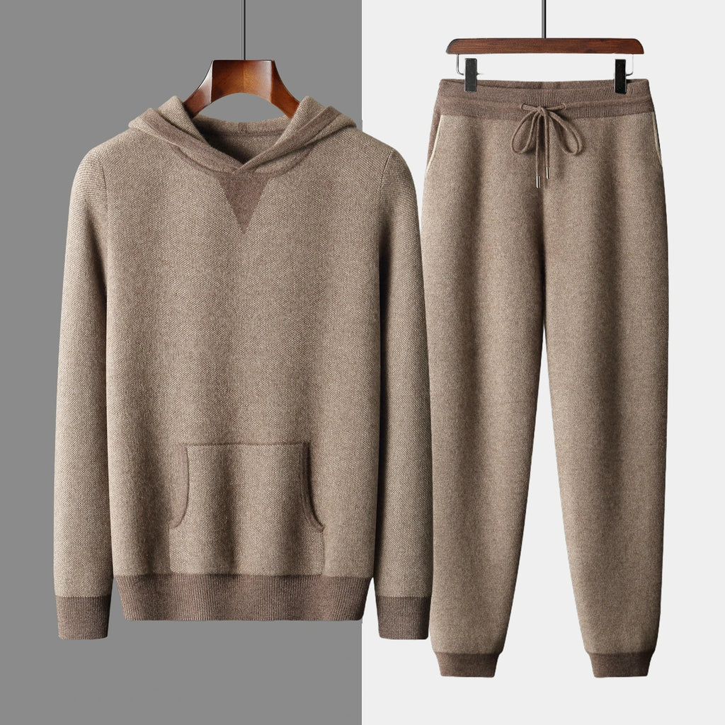 Ensemble homme à capuche en cachemire – CLEVI Paris