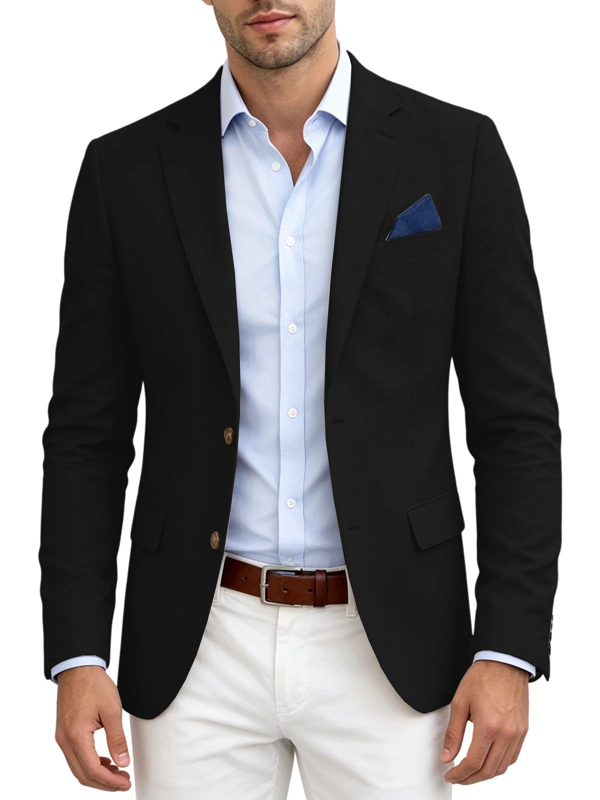 Blazer homme en lin mélangé, 2 boutons – CLEVI Paris