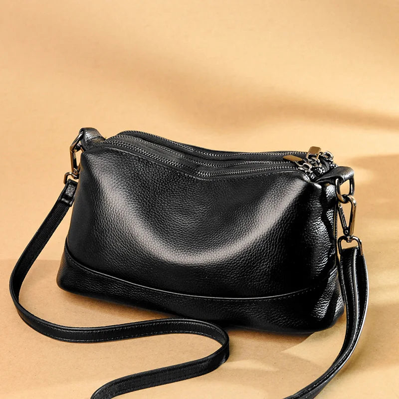 Sac bandoulière femme en cuir de vachette – CLEVI Paris