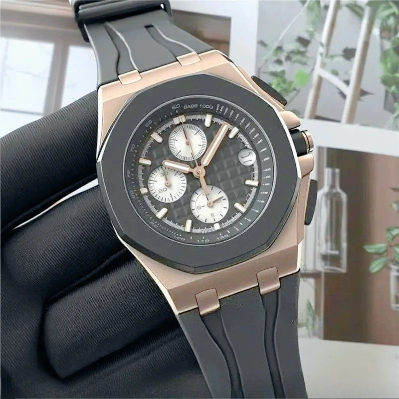 Montre Homme Quartz G4G Bracelet Acier Inox 42mm Lumineux Calendrier Complet 3 ATM 17 Coloris – CLEVI Paris