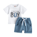 Ensemble bébé garçon blanc et bleu imprimé – CLEVI Paris